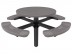 Round Single Pedestal Picnic Table with Perforated Steel